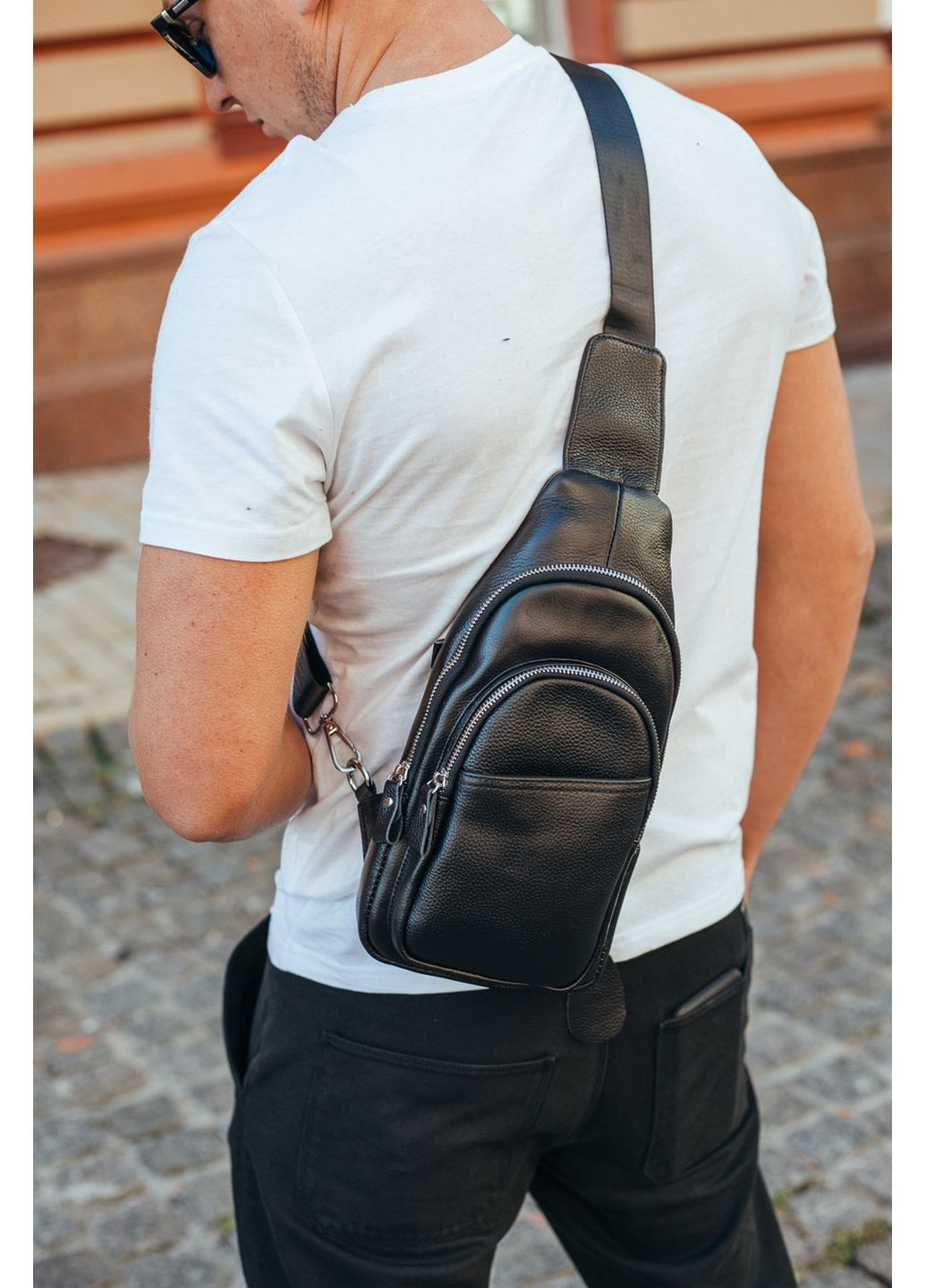 Чоловіча шкіряна сумка-слінг Tiding Bag (289456635)