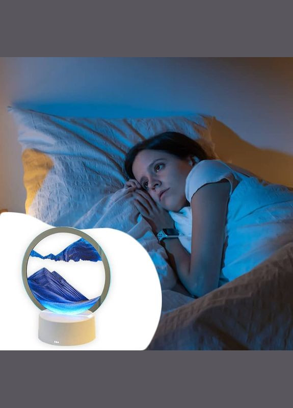 Настольная LED лампа ночник ночник RGB песочные часы 3D Sandscape No Brand (286846147)