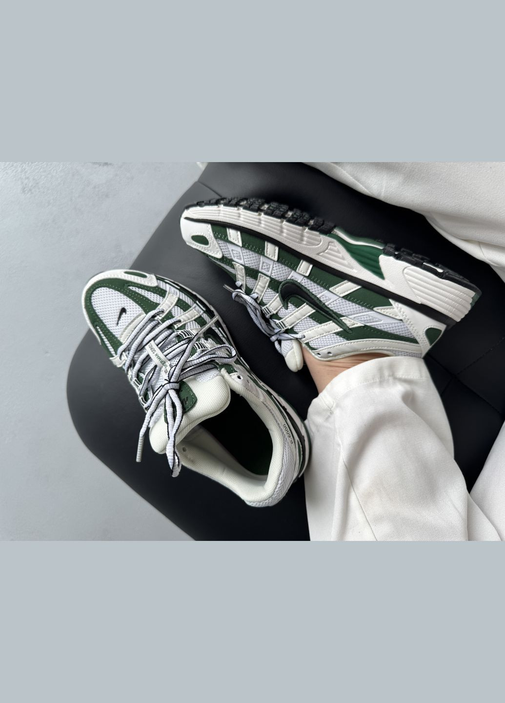 Кросівки жіночі і чоловічі Nike P-6000 White Green Black | Найк Р-6000 зелені No Brand зелені демісезони (342717942)