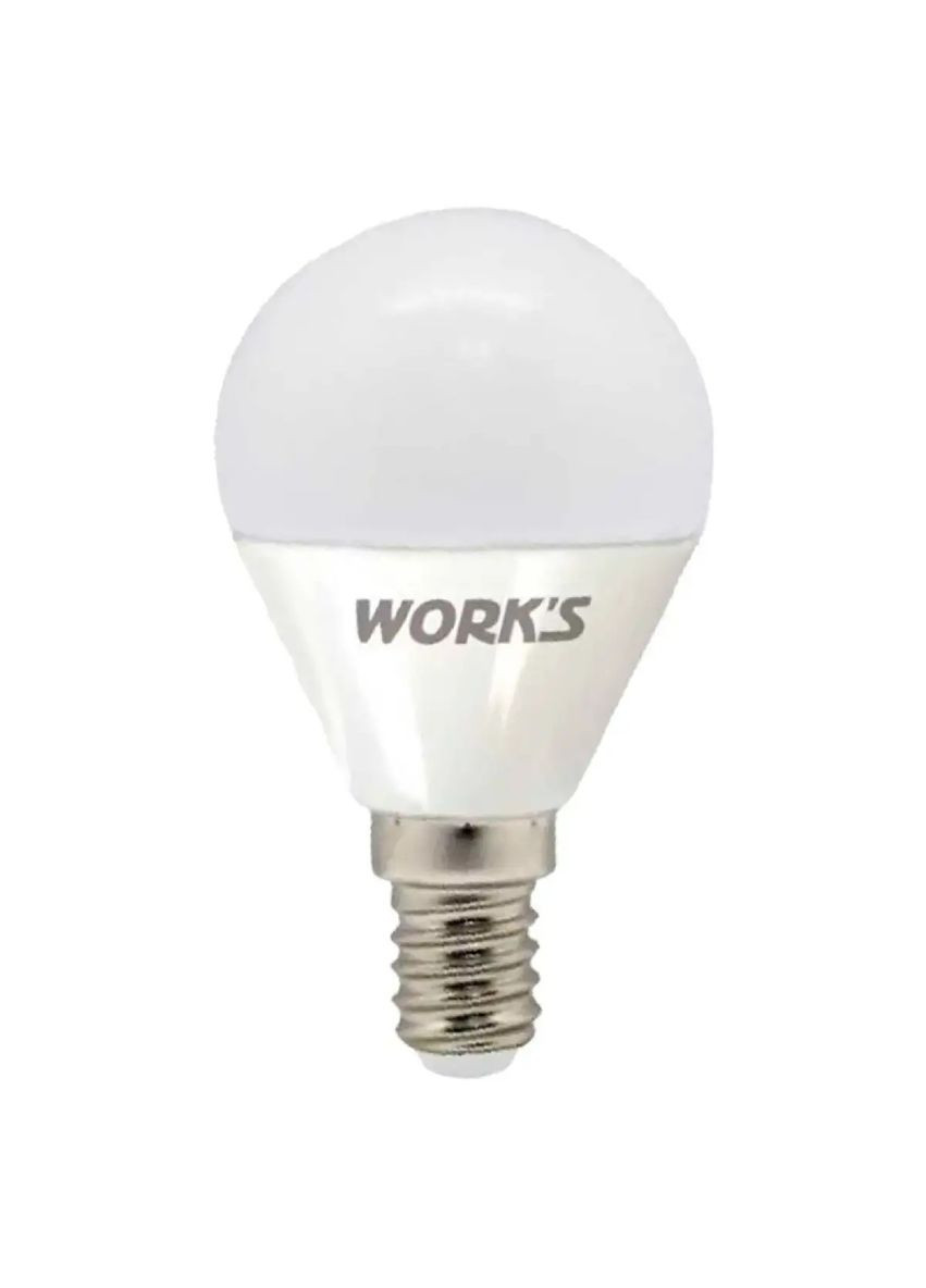 Світлодіодна лампа LED G45-7W-3K-E14 7 Вт біла Work's (364771496)