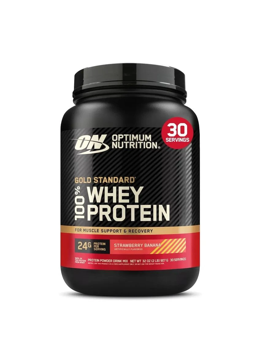 Сывороточный протеин Gold Standard 100% Whey Клубника и банан 907 г Optimum Nutrition (374378452)