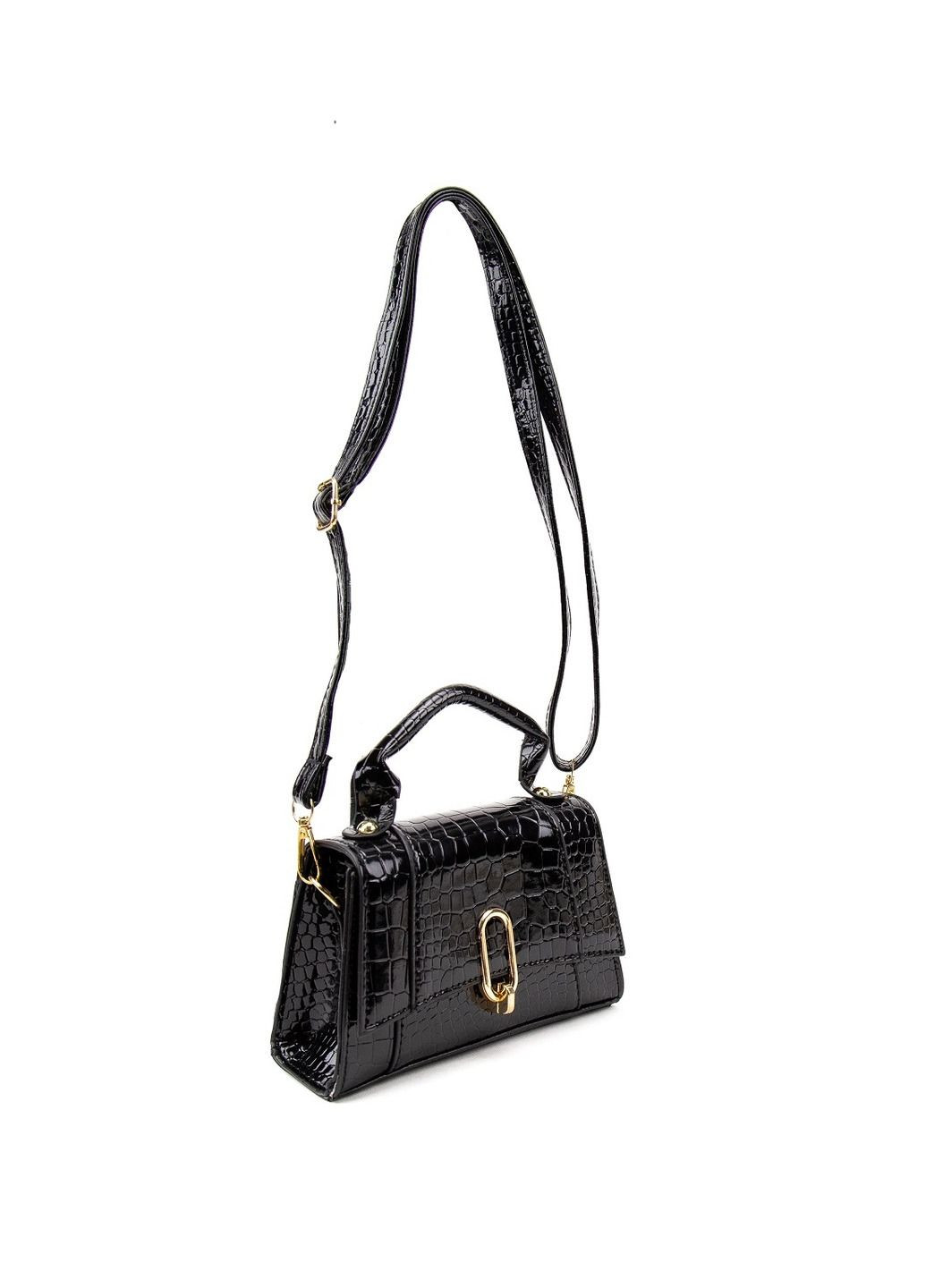 Женская сумка кроссбоди через плечо из экокожи с клапаном тиснения под рептилию RoyalBag P2-17068985 (331879755)