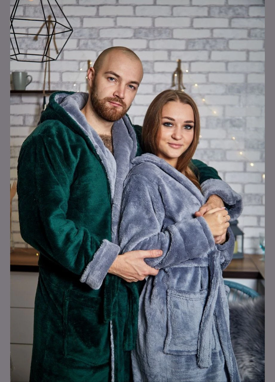 Комплект 2 халати махрові, сімейні парні халати No Brand халат (302319547)