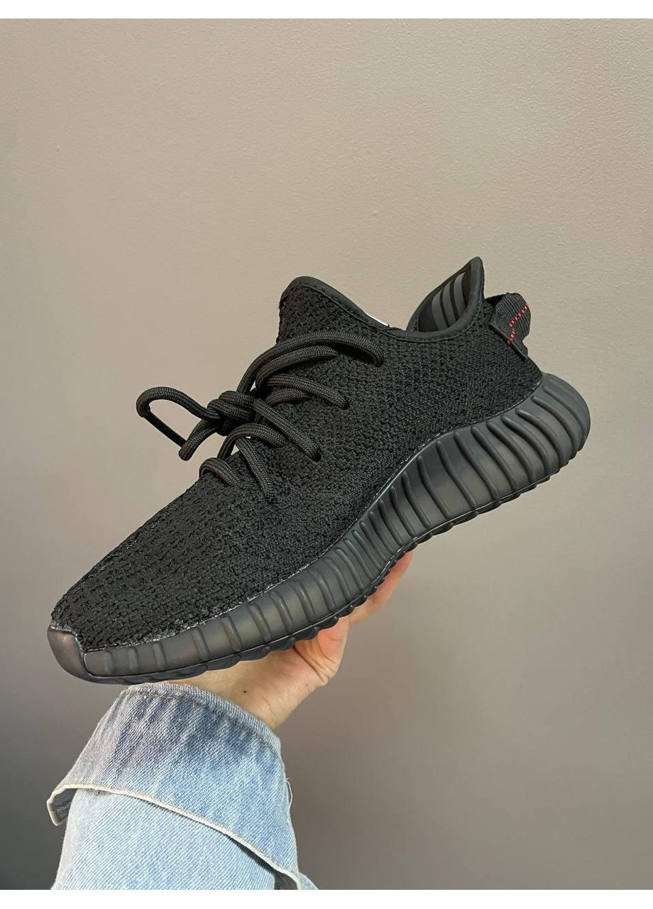 Черные демисезонные кроссовки мужские adidas yeezy boost 350 v2 bred адидас изи буст No Brand