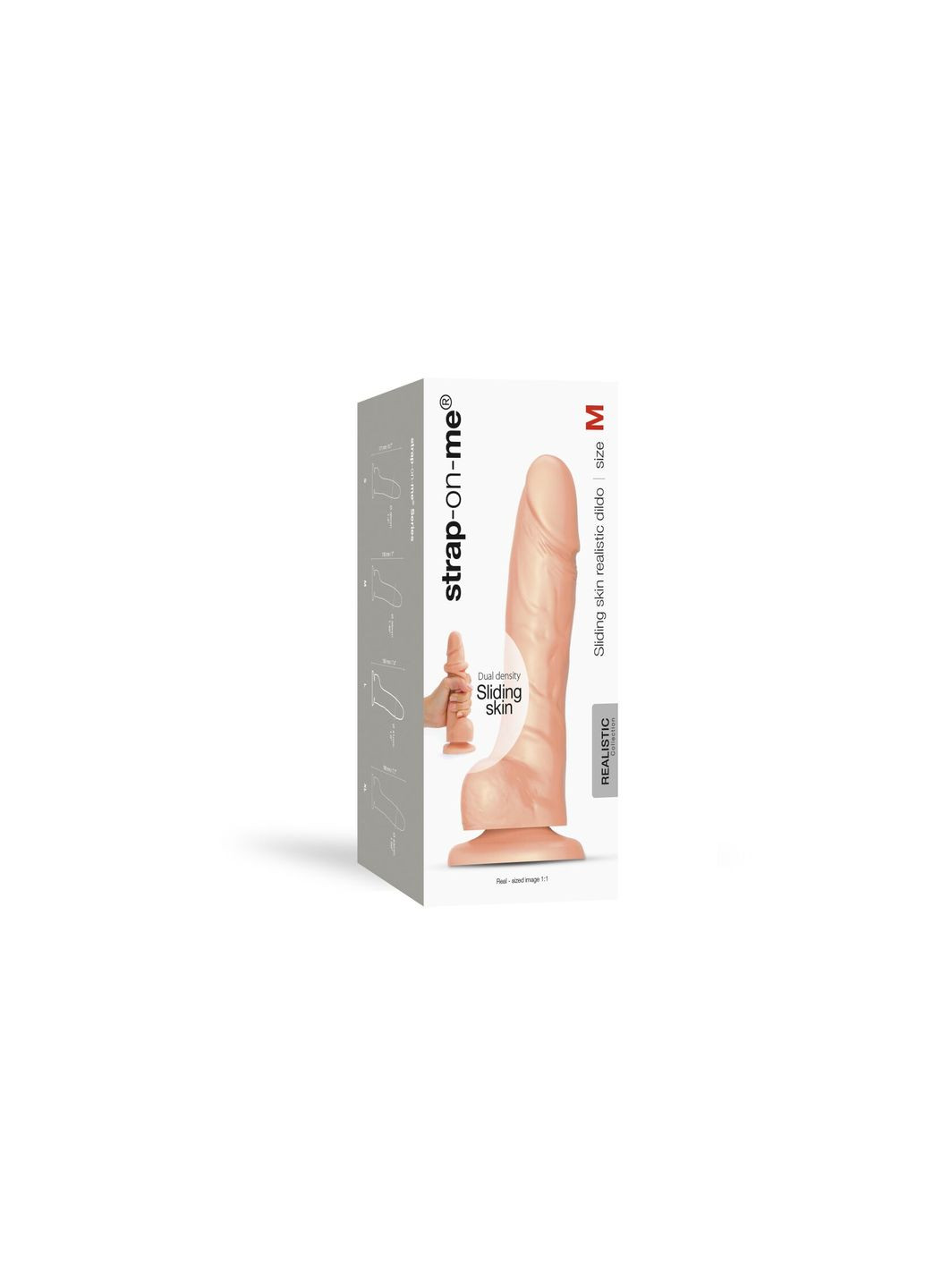 Реалістичний фалоімітатор Sliding Skin Realistic Dildo Vanille - M, ефект рухливої шкіри - CherryLove Strap-On-Me (283251435)