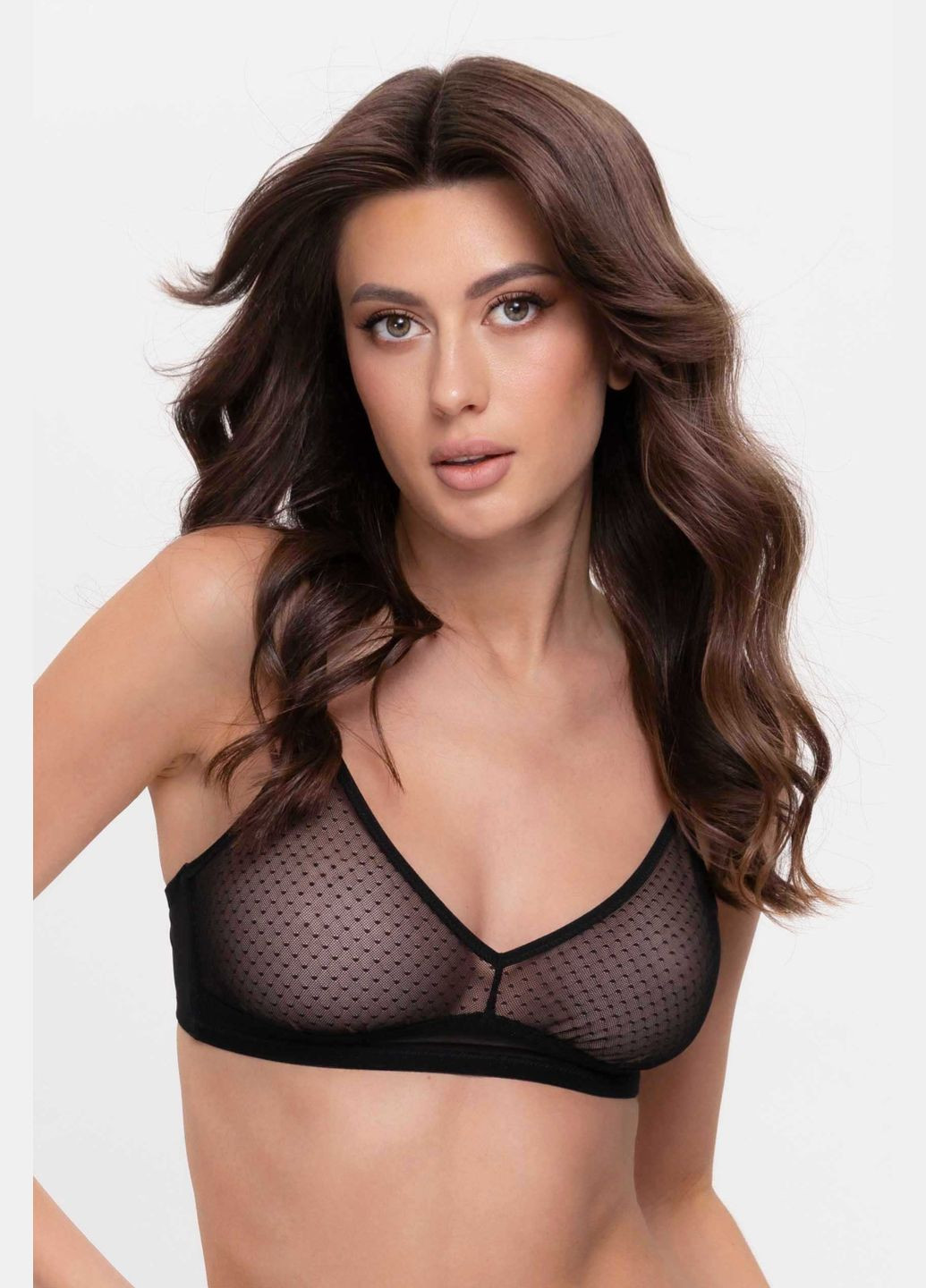 Чёрный бюстгальтер-бралет бескаркасный inessa Kalyna
