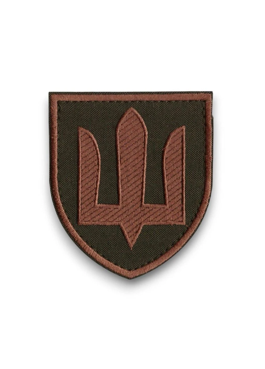 ШЕВРОН ВСУ МЕДИЦИНСКАЯ СЛУЖБА ТРЕЗУБЕЦ ОРАНЖЕВЫЙ No Brand (401052029)
