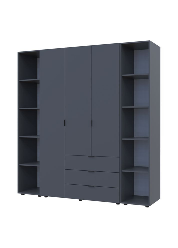 Комплект шаф для одягу Гелар (3 шт.) 192,6х49,5х203,4 см Графіт (DRS-011149) Doros (361998785)