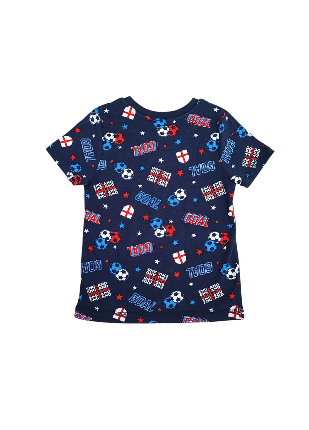 Синий летний детский летний комплект (шорты + футболка) для мальчика 104-110 см (250122078) George