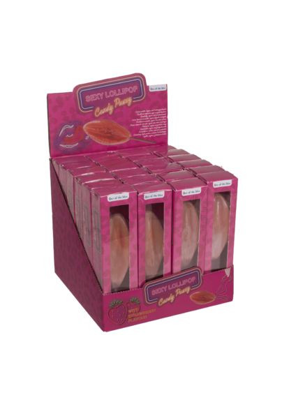 Леденец в виде реалистичной вагины Sexy Lollipop Candy Pussy Strawberry, 45 г OOTB (335399433)