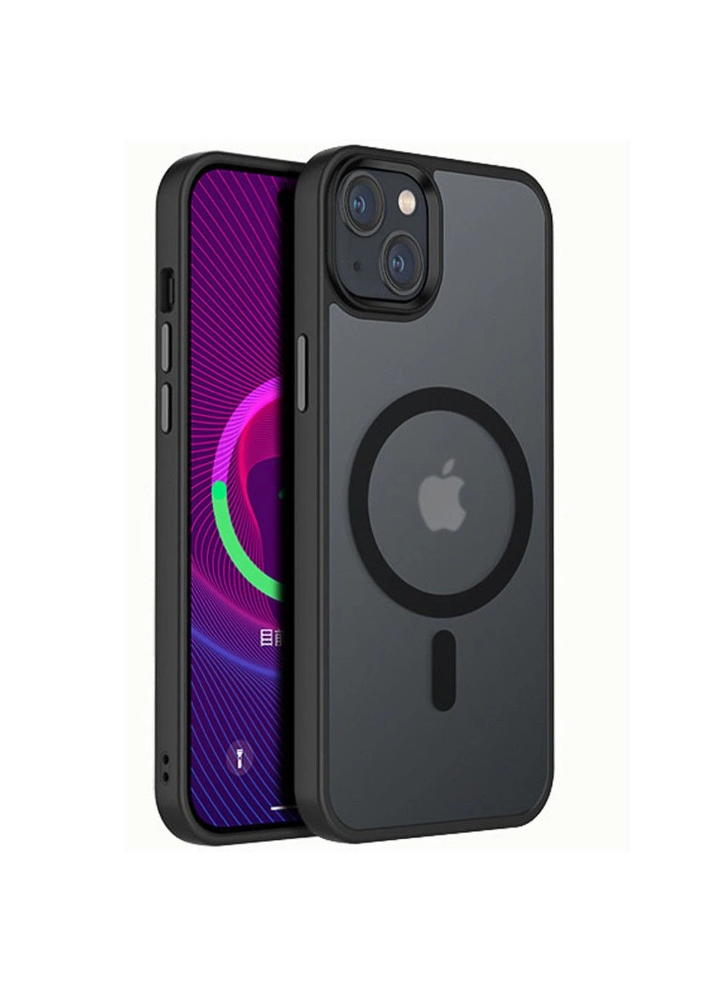 TPU+PC чехол Metal Buttons with MagSafe Colorful для Apple iPhone 15 Plus (6.7") Epik (296720553)