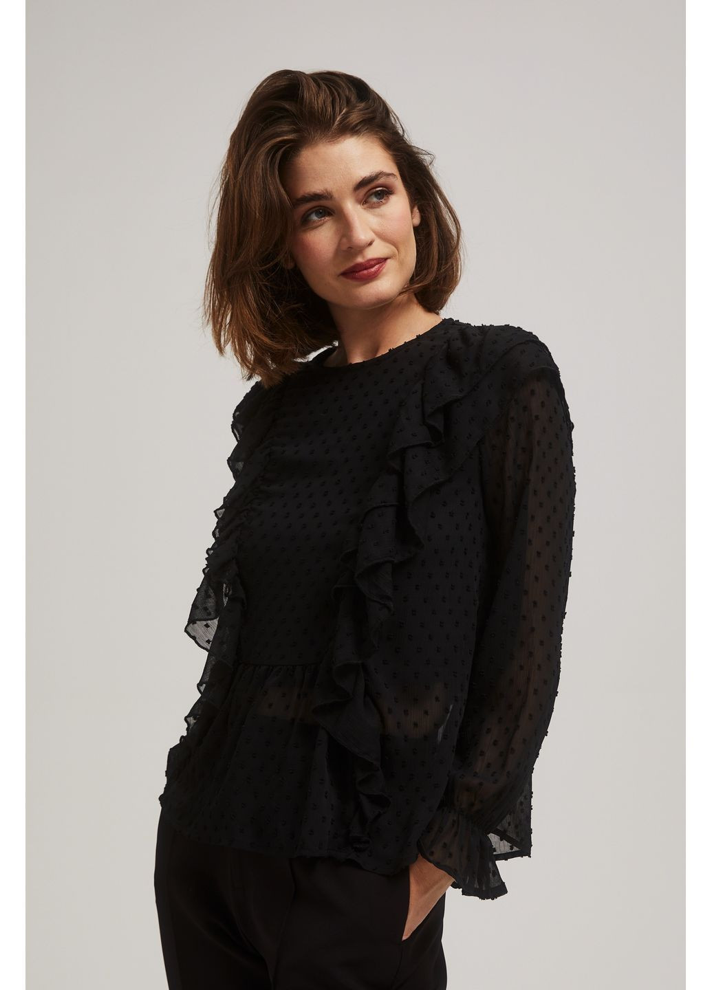 Чорна блузка жіноча Moodo