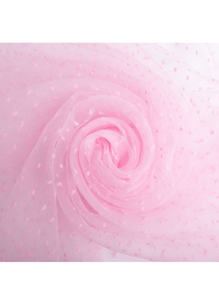 Тканина органза напівпрозора 25 г/м2 145 см легка для платтів, декору, вечірніх і карнавальних костюмів рожева IDEIA (365301311)