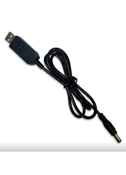 USBкабель для роутера з перетворювачем напруги 5V — 12 V USB — DC 5.5 x 3.5 0.5 A 1m чорний Onyx (279825743)