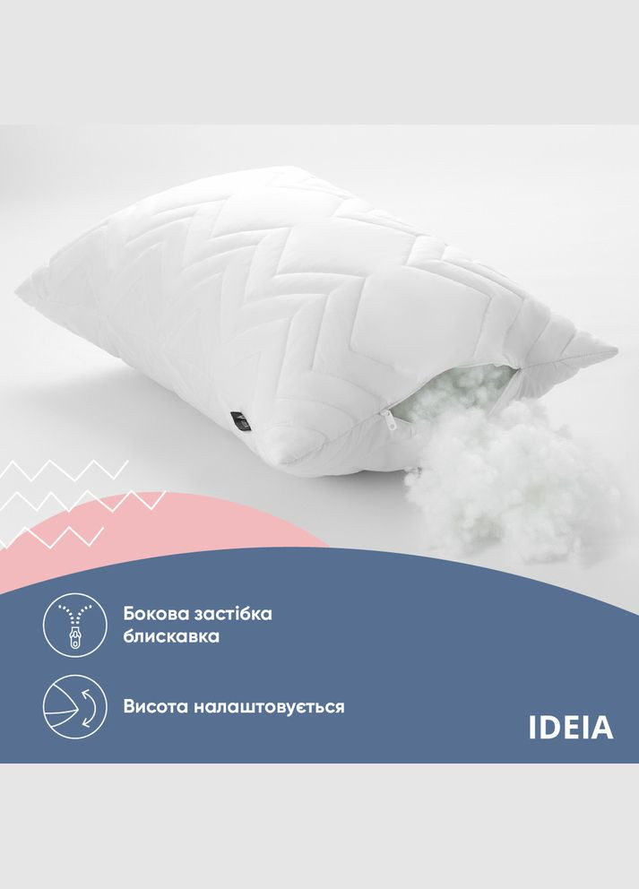 Подушка 40х60 см NORDIC COMFORT+ антиаллергенная с молнией холлофайбер IDEIA (334726883)