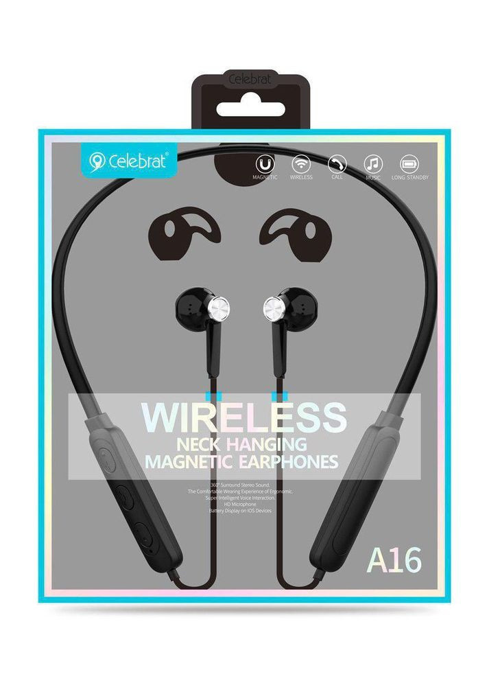 Навушники A16 Bluetooth із потилицею дугою Celebrat (280876760)