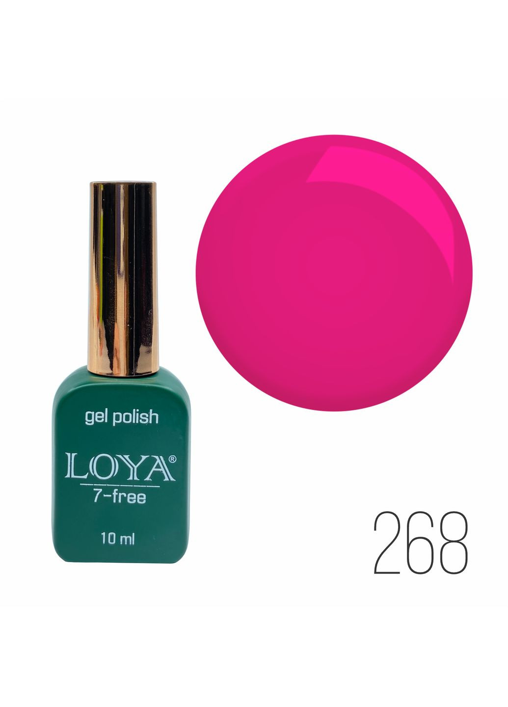 Гель-лак 268 Бархатный Пурпур 10 мл, 332268 Loya (360889866)