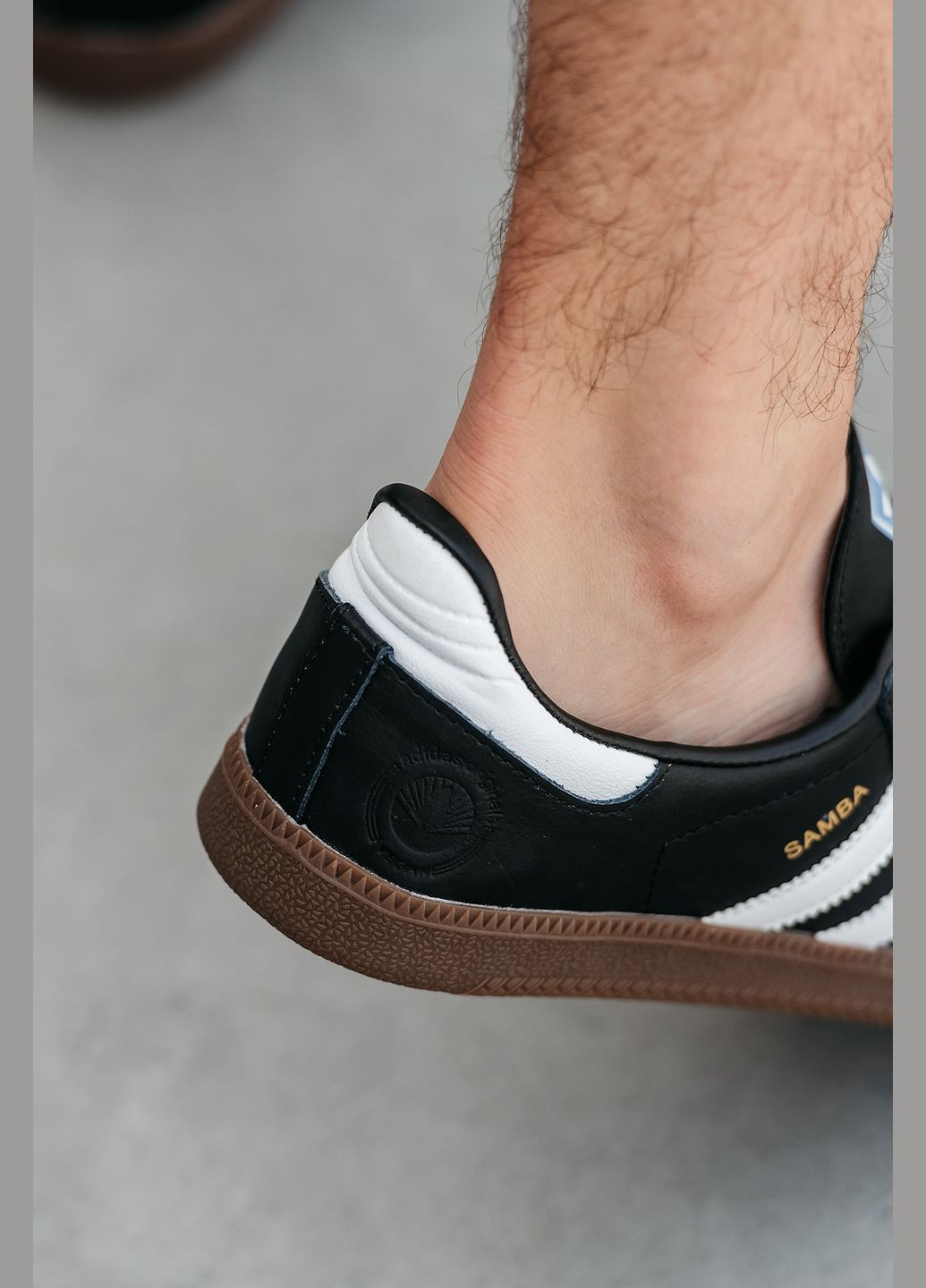 Чорні Осінні кросівки чоловічі і жіночі adidas samba vegan black grey | адідас самба веган чорні білі No Brand