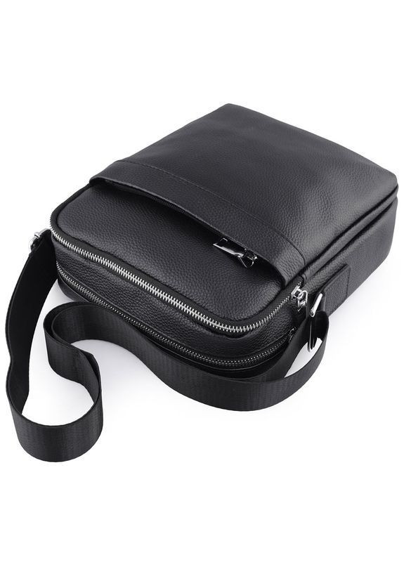 Барсетка чоловіча з натуральної шкіри велика Qvant 9748в - Чорна Tiding Барсетка (366889800)