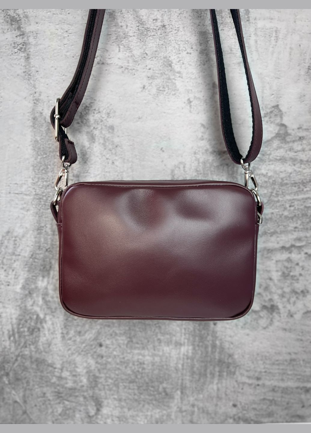 Женская сумка кросс-боди (через плечо) из натуральной кожи размер M, Марсала Famk (325488979)