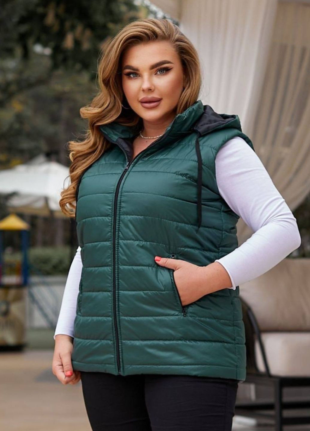 Короткая демисезонная жилетка Allthings (323065855)