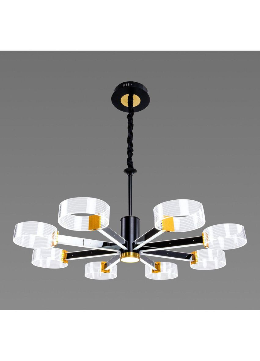 Светодиодные акриловые люстры N 3705-8 BLACK GD Sirius (342072384)