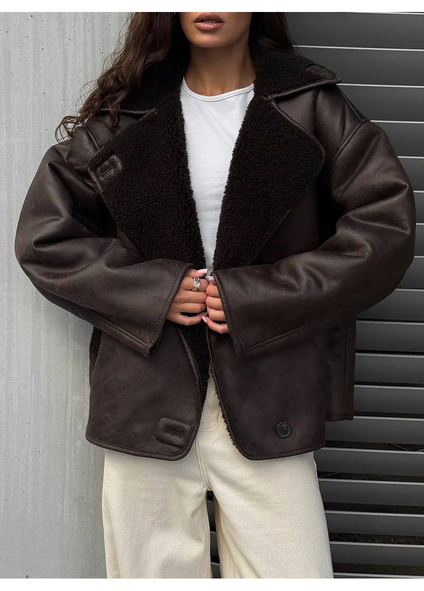 ♥︎Женская дубленка оверсайз ♥︎ No Brand (367049019)