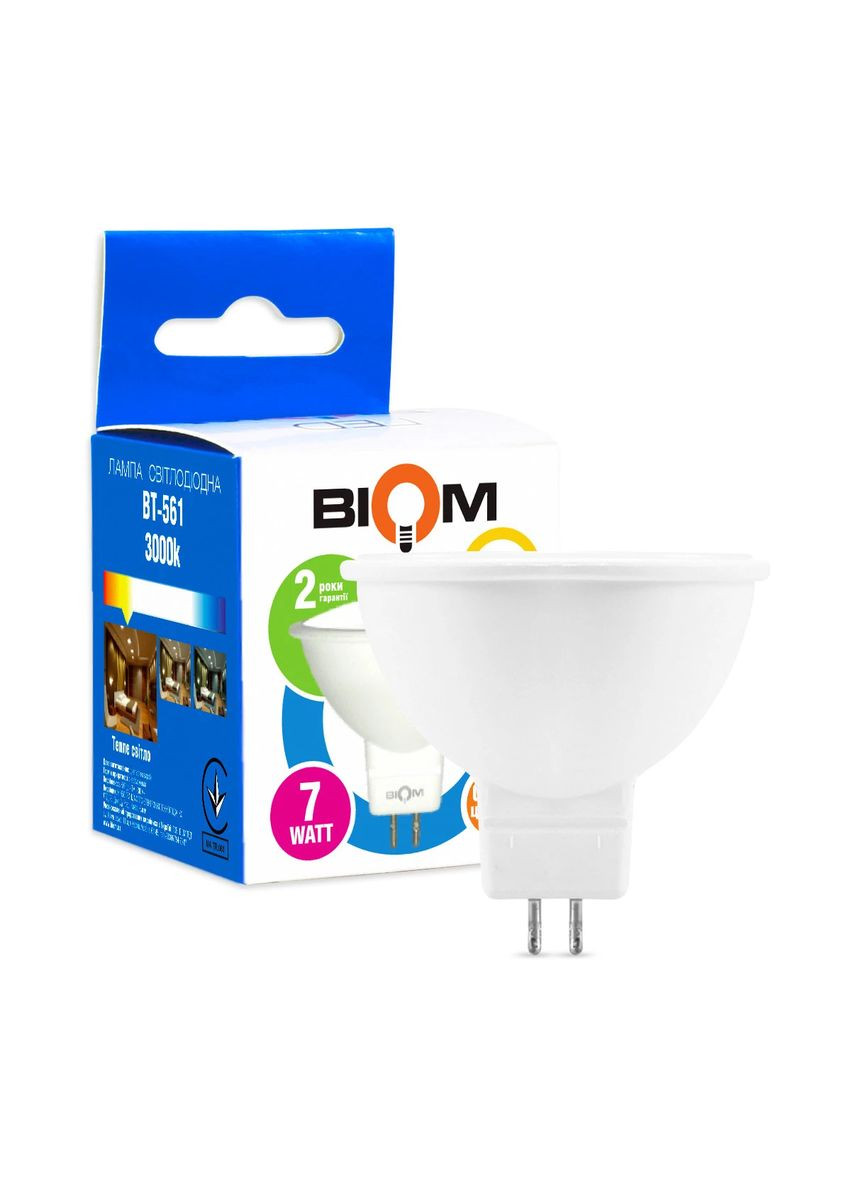 Лампа BT-561 MR16 7W GU5.3 3000K BIOM (360890275)