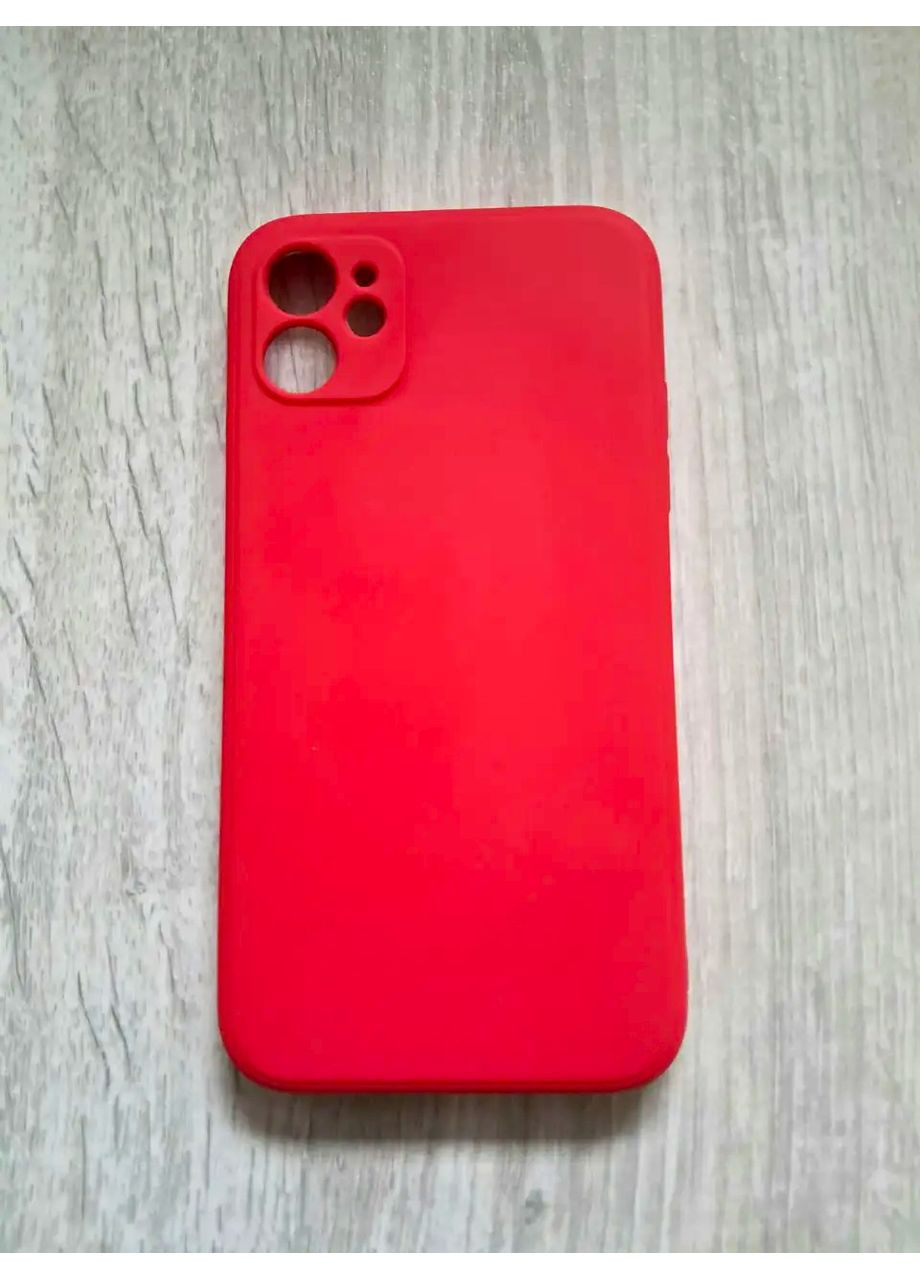 Чохол на 11 Червоний силіконовий Silicone Case full No Brand (360896756)