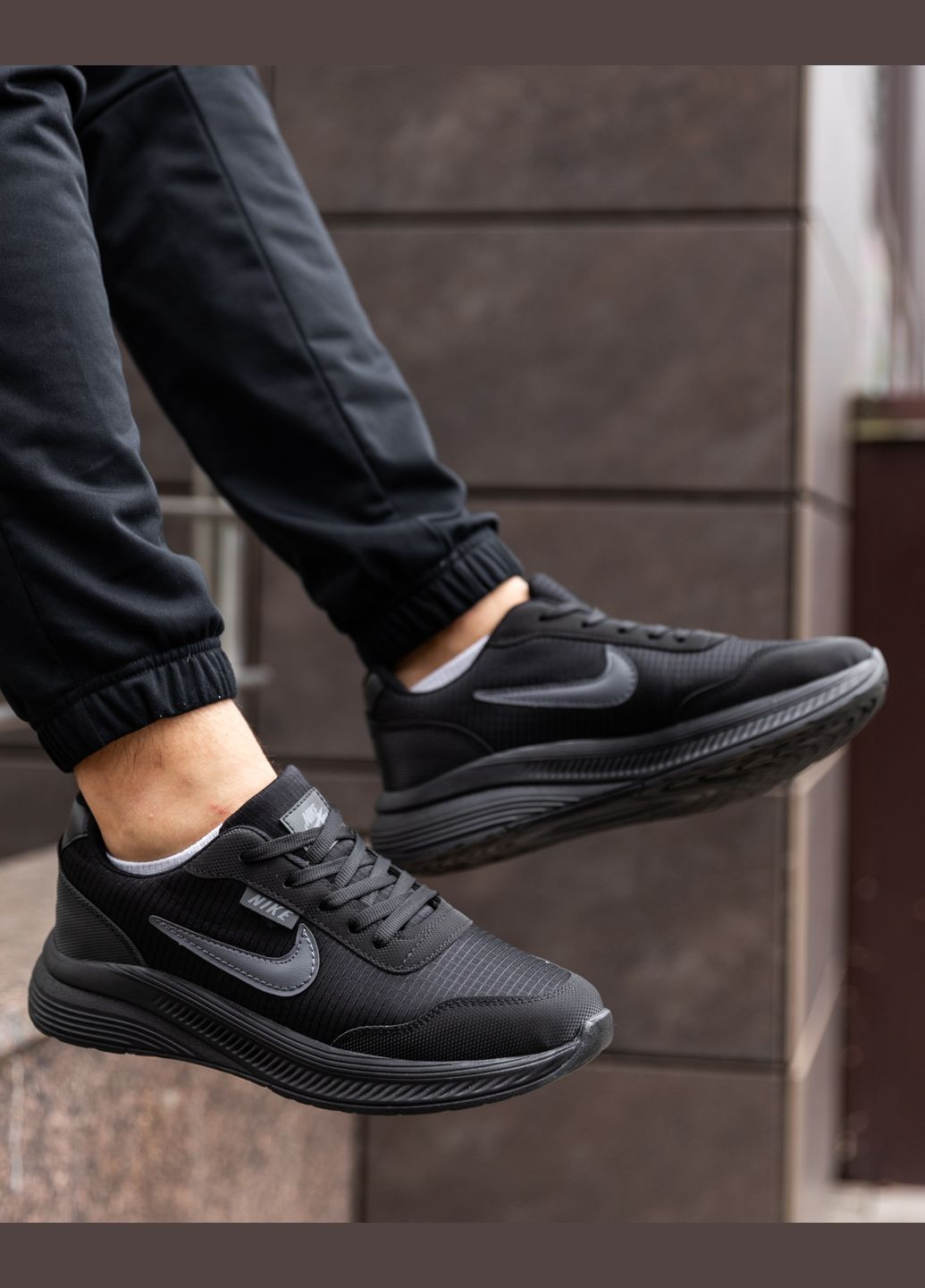 Чорні Осінні кросівки чоловічі No Brand