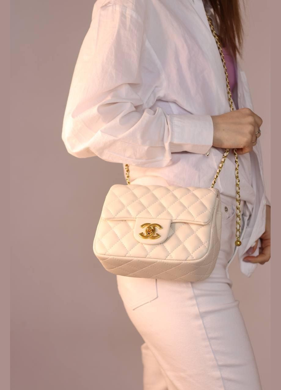 Женская сумка Chanel 20 ivory, женская сумка Шанель цвета слоновой кости No Brand (307925677)