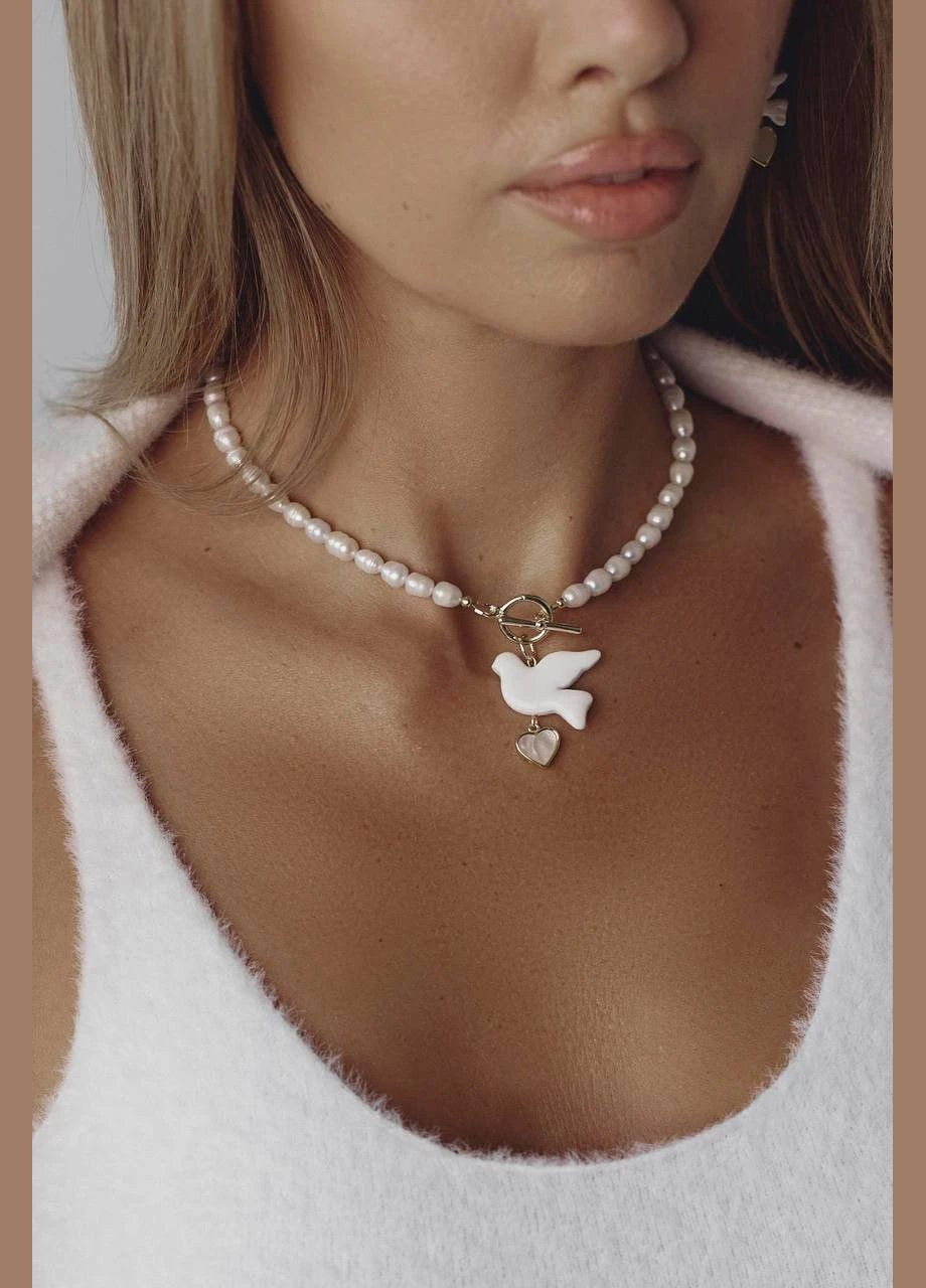 Колье "Gold Heart Горлица" Le'Perle (312519912)