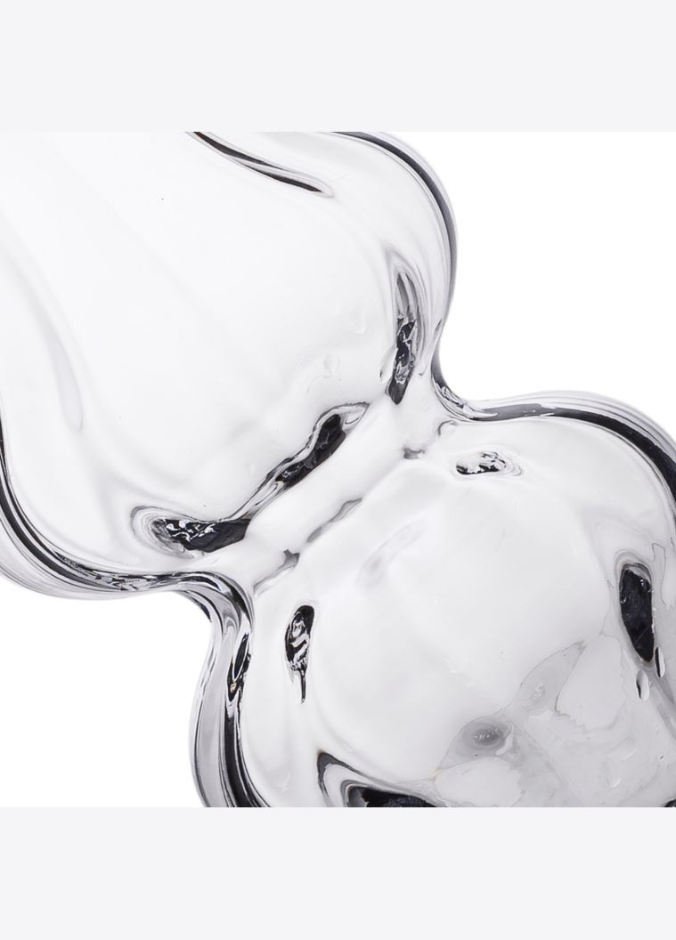 Стеклянная ваза для цветов прозрачная 20.5 см декоративная для дома и интерьера. Flower Season (353502021)