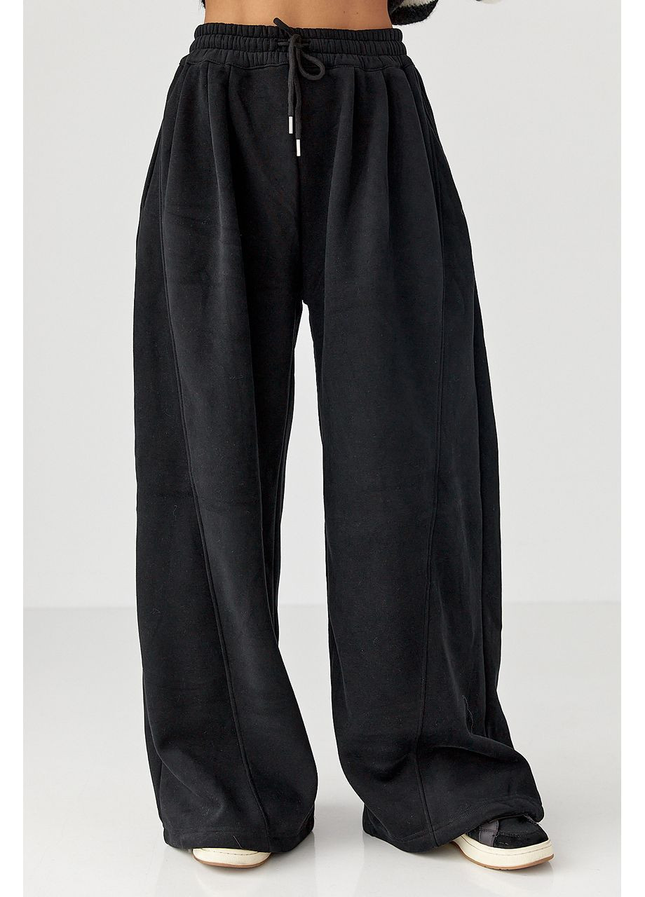 Женские теплые спортивные штаны палаццо - кремовый цвет Lurex (364967768)