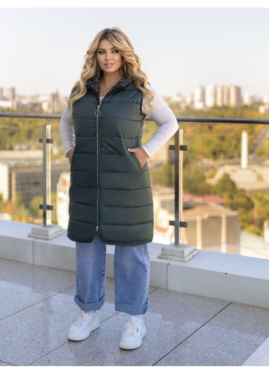 Жилетка женская стеганная поащивка Лаке, синтепон 200, удлиненная с карманами Україна (361145567)