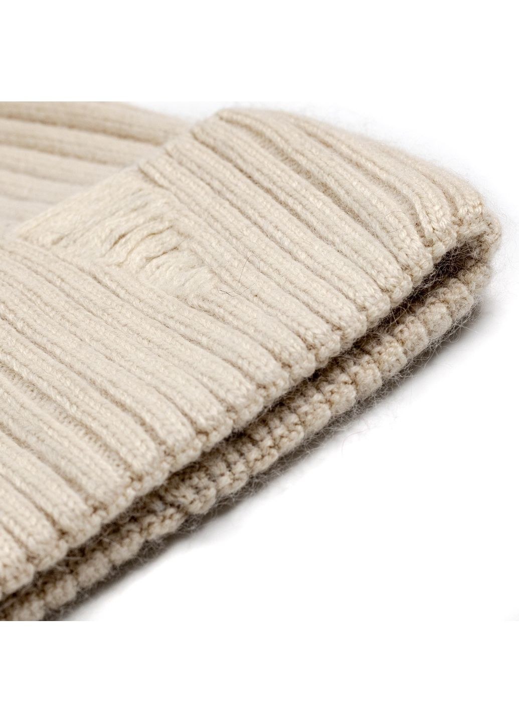 Шапка біні жіноча віскоза з ангорою молочна АРІЕЛЬ LuckyLOOK 570-528 (322789626)