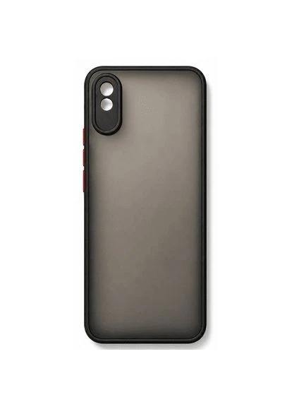 Чохол Bumper Matte для Xiaomi Redmi 9A Black/Red DM (386048537)
