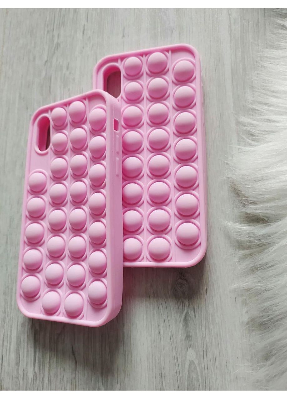 Чохол Pop it для XR антистрес Попіт силіконовий рожевий No Brand (360896538)