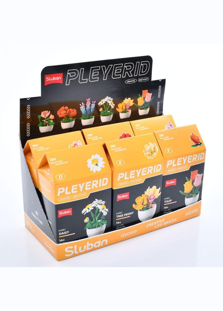 Конструктор M38-B1077 "Pleyerid": Цветы в горшке. Sluban (326741150)