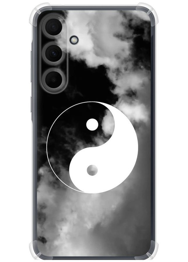 Силіконовий протиударний с посиленими кутами чохол 'Інь і янь' для Endorphone Samsung Galaxy A35 (365818779)