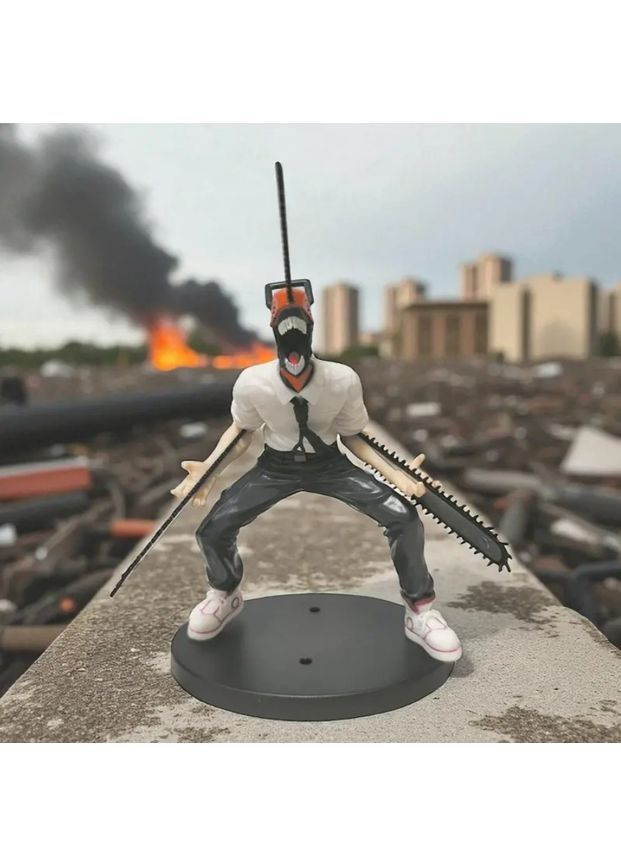 Коллекционная фигурка Человек-Бензопила Денджи 18 см Chainsaw Man, статуэтка Denji из ПВХ на подставке для коллекции No Brand (362682339)