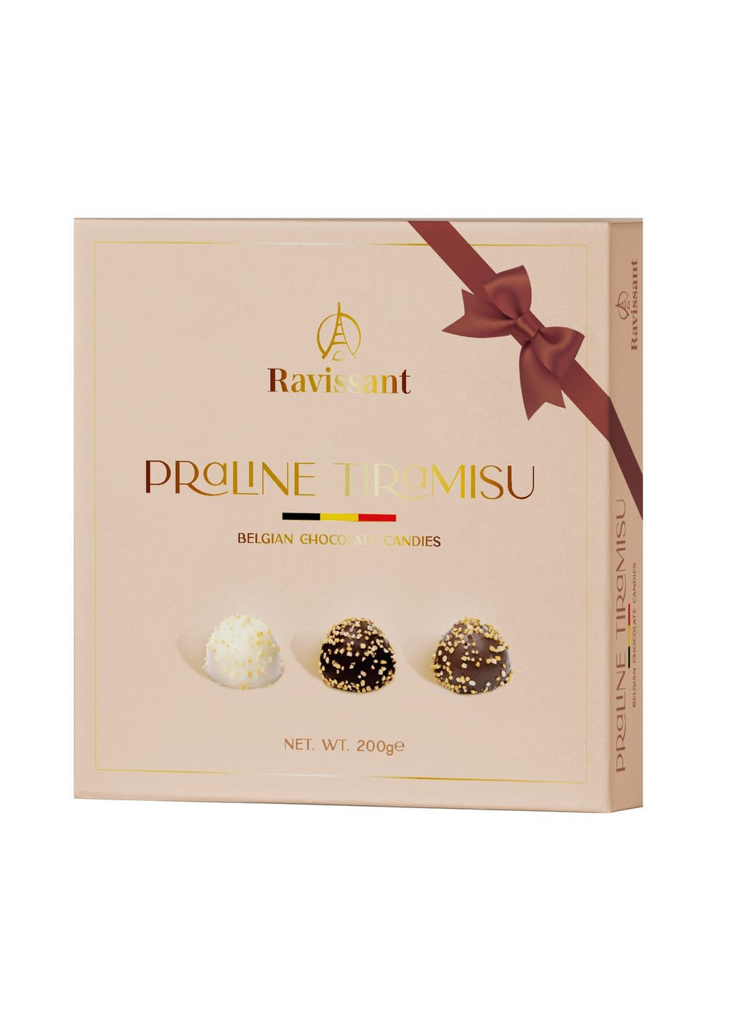 Цукерки шоколадні зі смаком PRALINE TIRAMISU 200 г TM RAVISSANT (303301526)