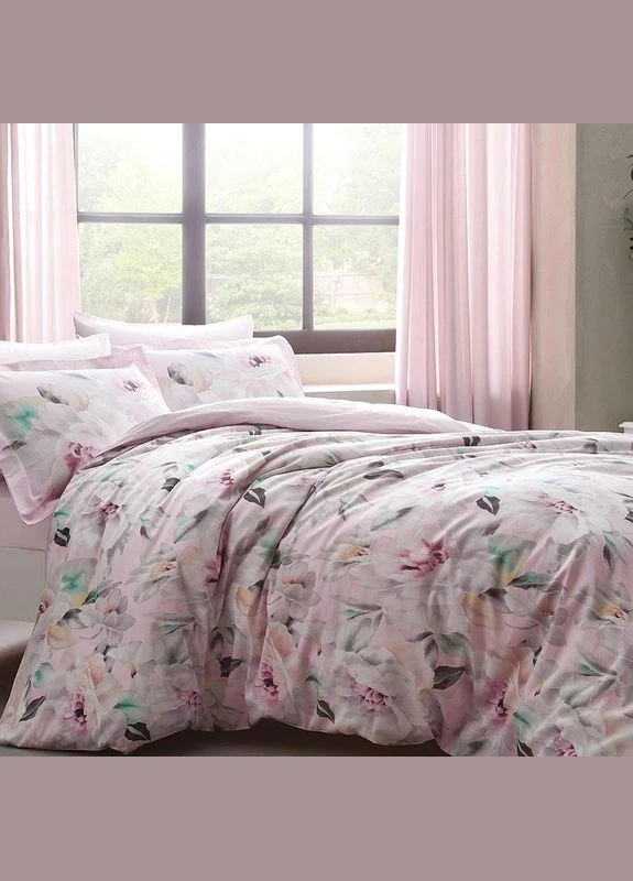 Комплект постільної білизни Fulmine Pembe сатин 220-200 см рожевий Tivolyo Home (321999755)