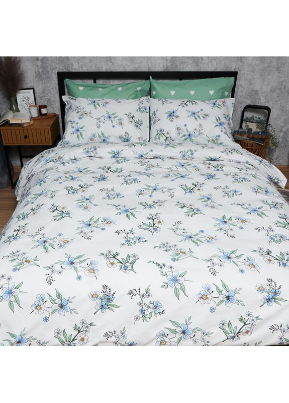 Комплект постільної білизни Бязь Gold Люкс «» Полуторний Євро 160х220 наволочки 4х70х70 (MS-820006989) Moon&Star Spring Harmony (356112984)