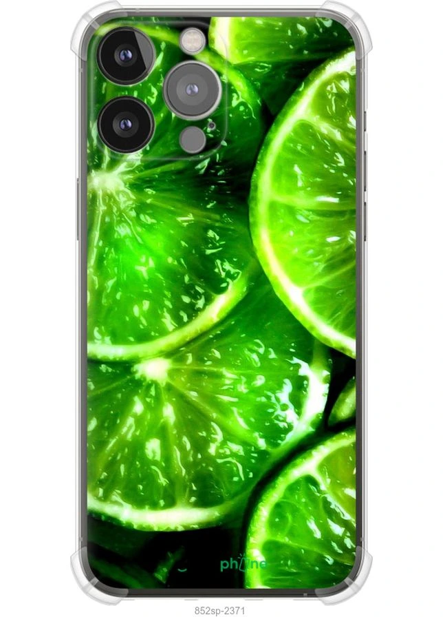 Чехол на iPhone 13 Pro Max Зелёные дольки лимона "852sp-2371-70447" Endorphone (357213968)