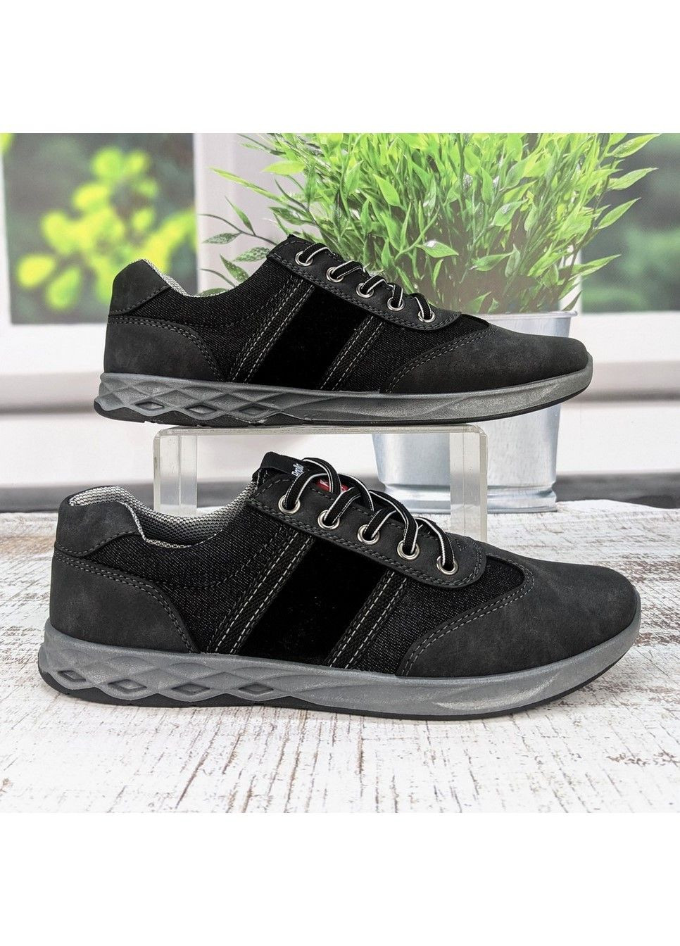 Чорні Осінні кросівки чоловічі Paolla