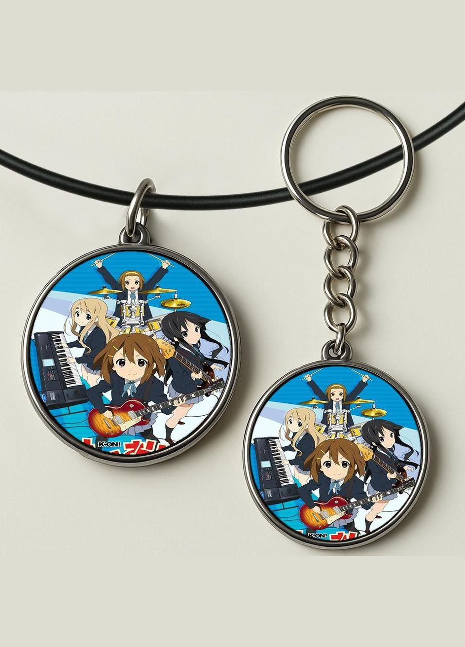 Набор подвеска (кулон) и брелок Аниме Кей-Он #05 (подарочный набор) No Brand (332633972)