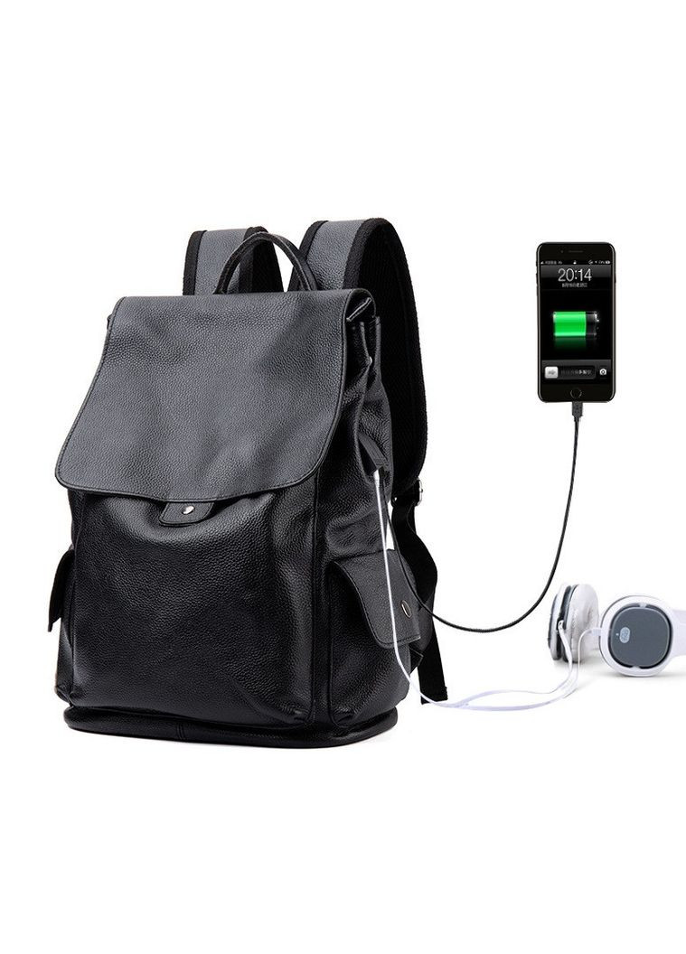 Большой мужской городской рюкзак из натуральной кожи, кожаный портфель для мужчин No Brand (334730483)