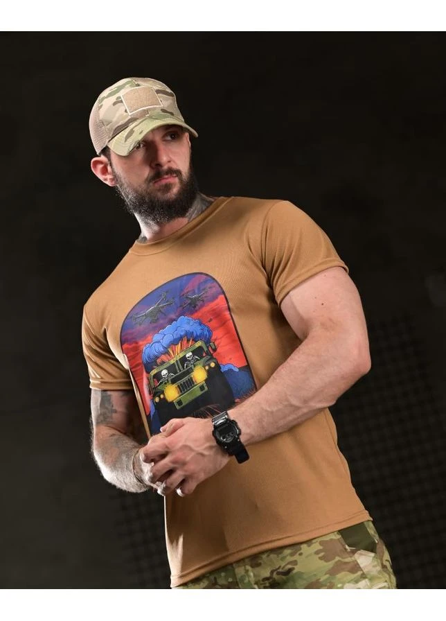 Тактическая футболка BORN OF WAR highway coyot ВТ4748 No Brand (401472052)