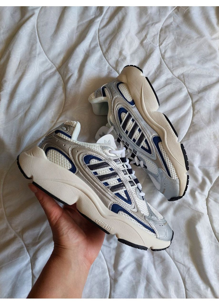 Білі Осінні кросівки аdidas ozmillen white silver black if4015 No Brand